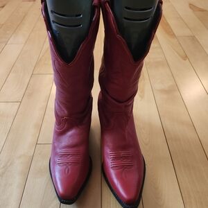 Nocona Red Western Boots Classic Leather Design